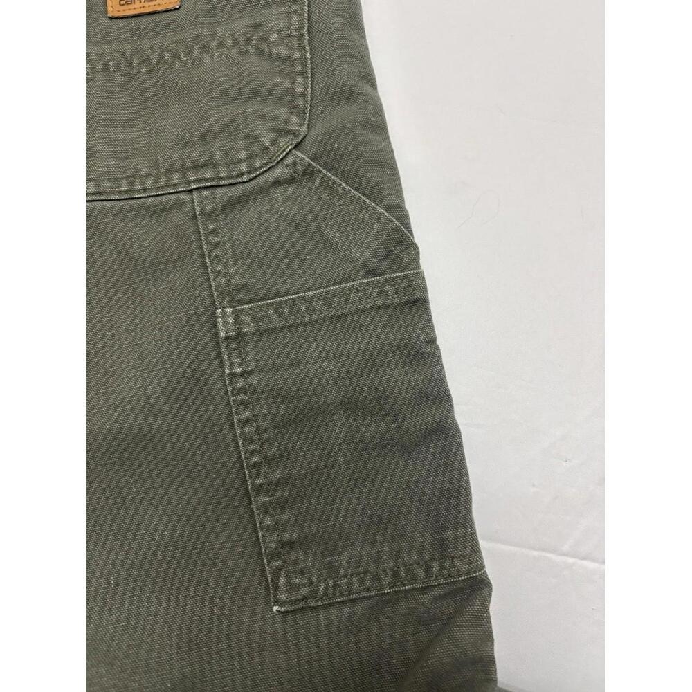 VTG Made in USA Men’s Carhartt Pants Green Color Carpenter Pants Size 33x30 - Picture 7 of 8